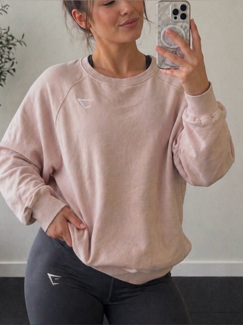Gymshark Pale Pink Crewneck Sweatshirt